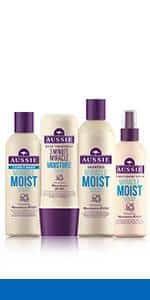 aussie miracle moist for dry damaged hair shampoo conditioner