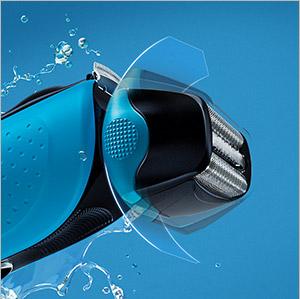 Limited edition of the Braun WaterFlex WF2 - Electric Wet & Dry Foil Shaver with Gillette Gel