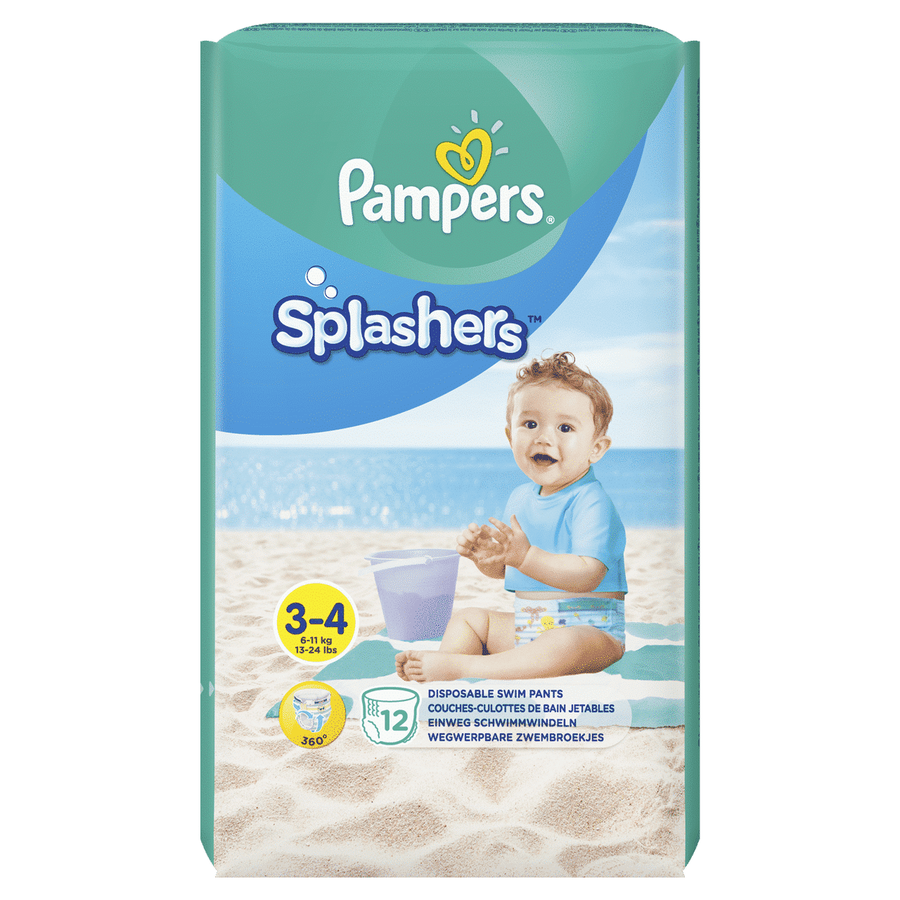 Pampers Splashers Disposable Swim Pants Size 3-4