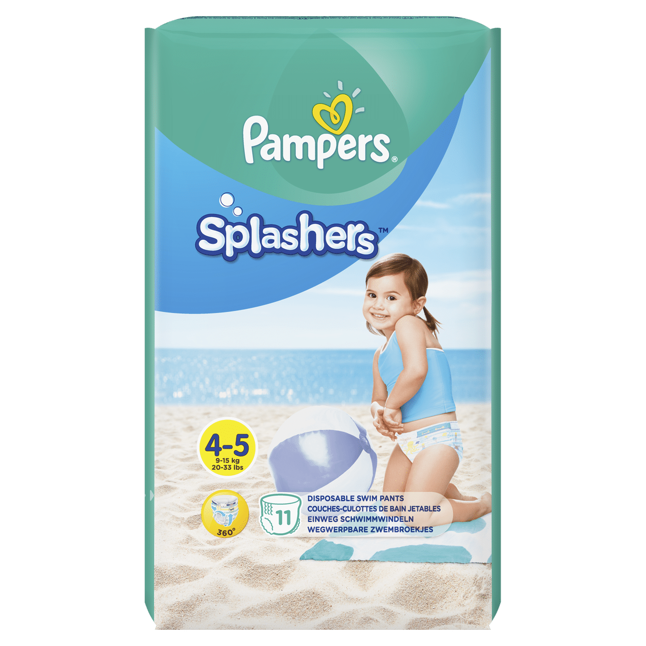 Pampers Splashers Disposable Swimwear Size 4-5