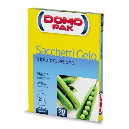 DOMOPAK FOOD BAG FOR FREEZER MEDIUM 23X32CM