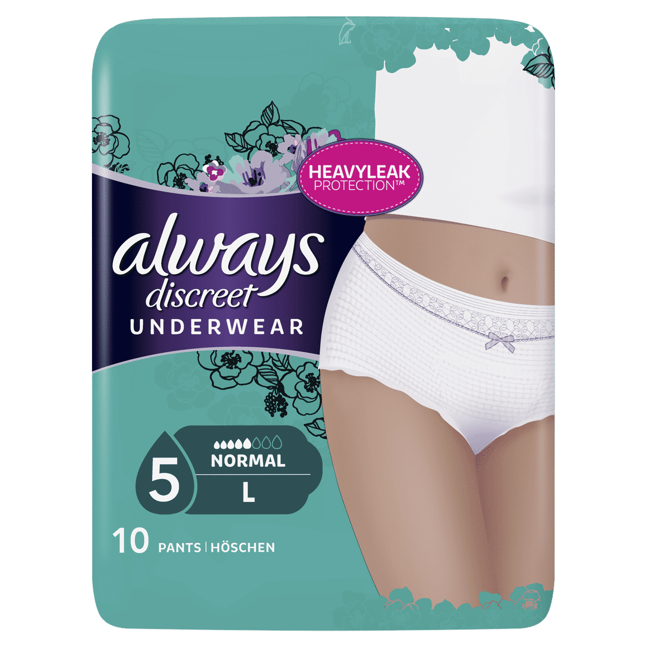 ALWAYS DISCREET PANTS LARGE BY 10 (NEW)
