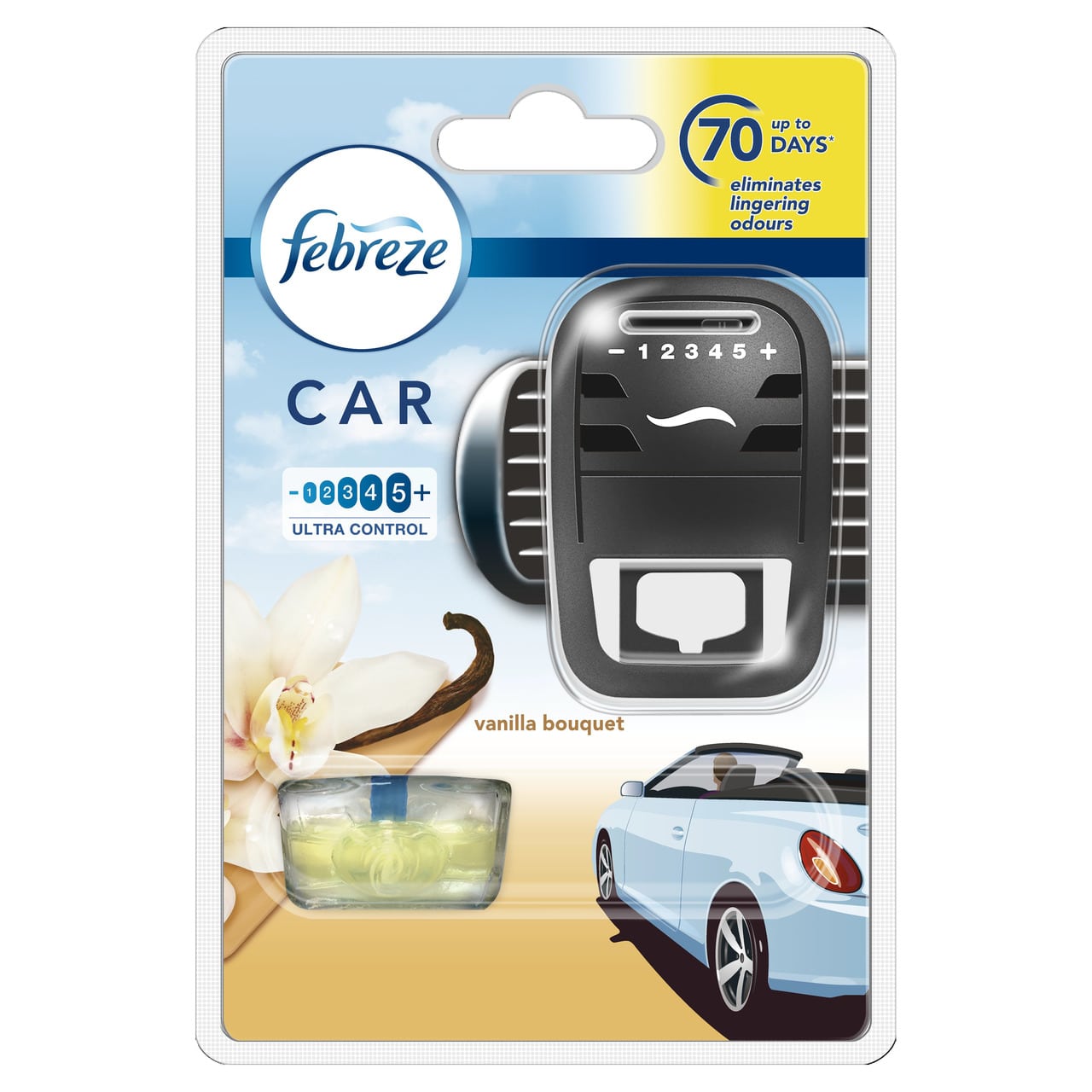 FEBREZE CAR STARTER KIT FRESHENER VANILLA 7ML
