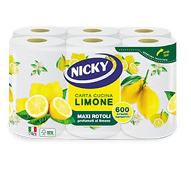 NICKY PAPER TOWELS LEMON 2 PLY 6 ROLLS
