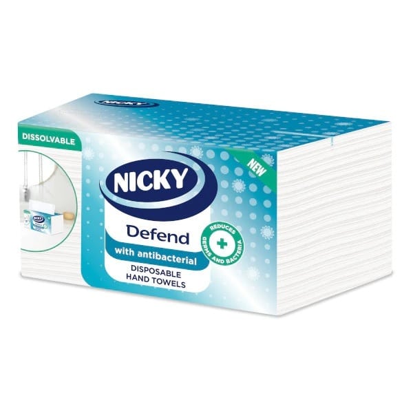 NICKY PAPER TOWELS DEFEND ANTIBAC 2PLY X100PCS (NEW)
