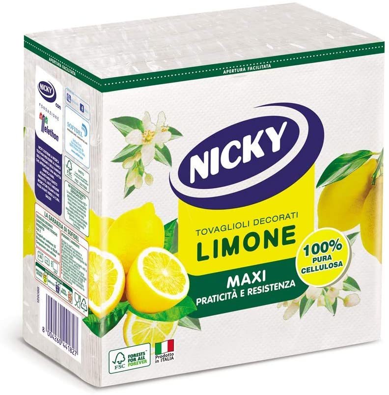 NICKY NAPKINS MAXI LEMON 2 PLY 35PCS