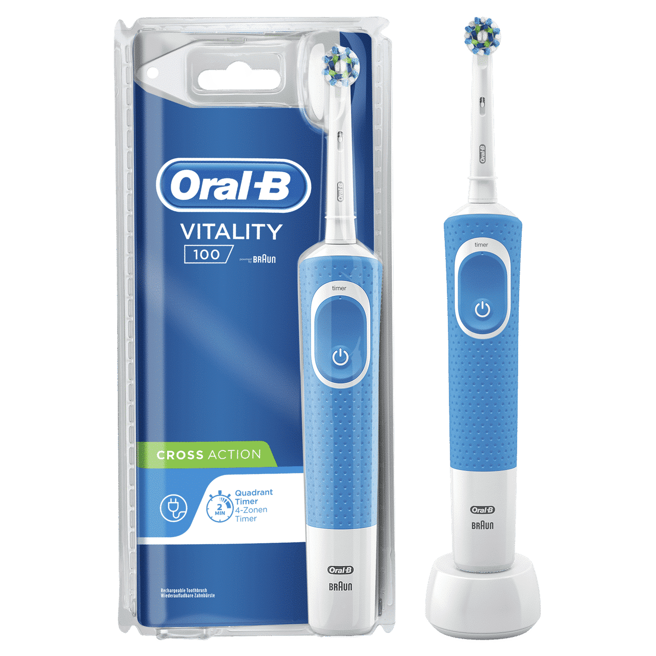 ORAL B POWER TOOTHBRUSH VITALITY CROSS ACTION - BLUE -