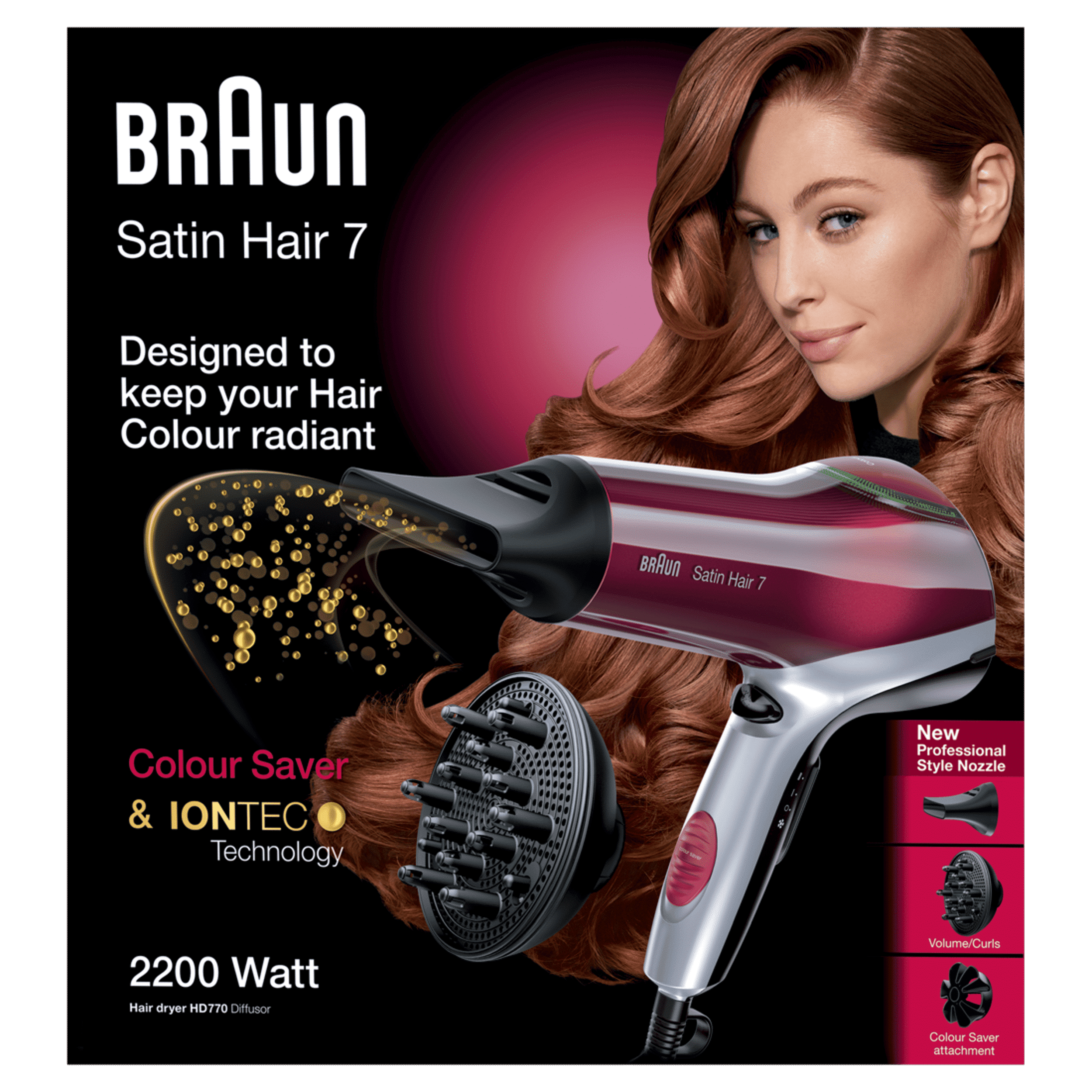 BRAUN HAIR DRYER HD770 DF 2200W