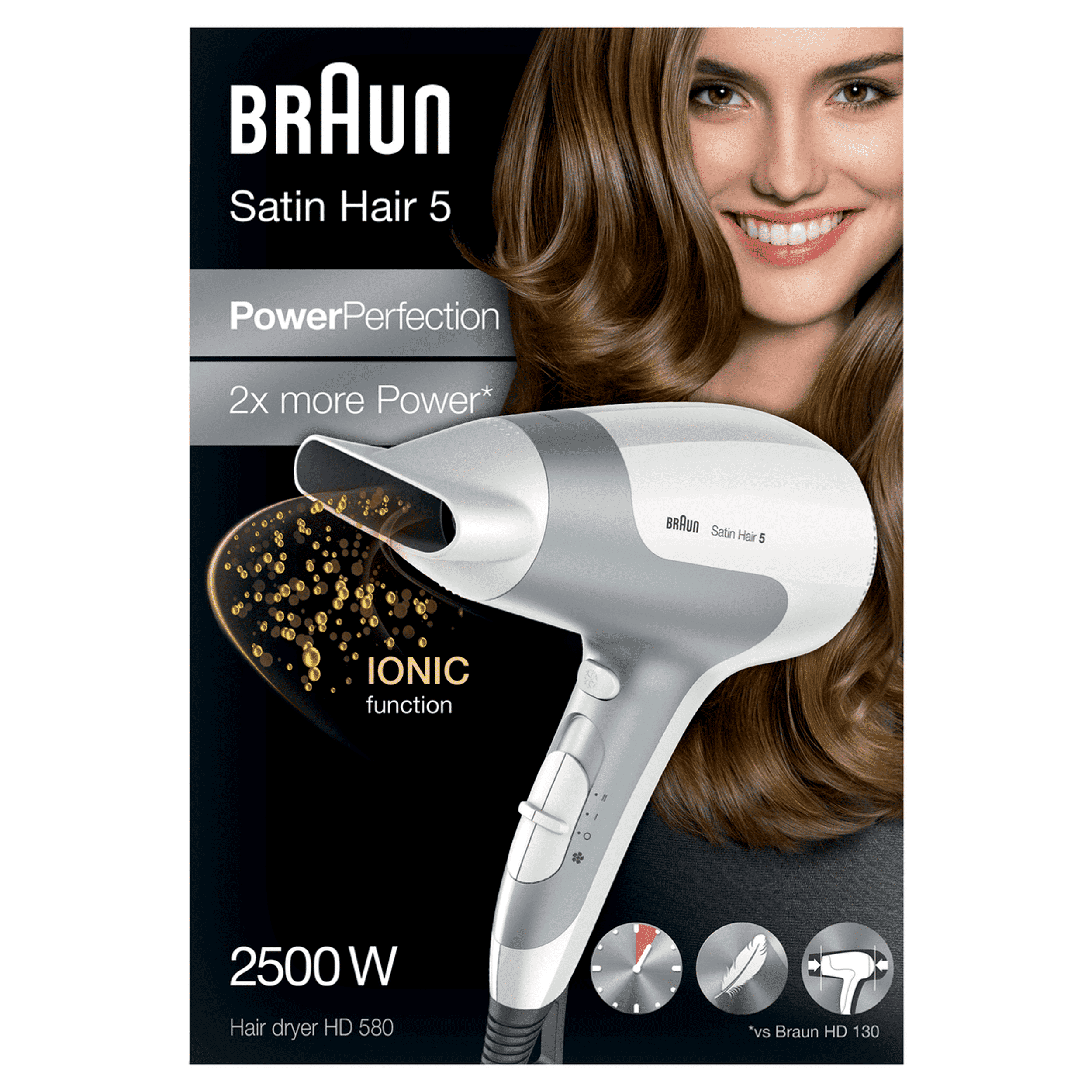 BRAUN HAIR DRYER HD580 2500W